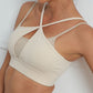 Women's Contrast Color Splicing Fitness Sports Yoga Cross Bra