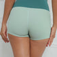 Women's Contrast V-Cut Tiny Waist Gym Shorts