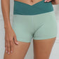 Women's Contrast V-Cut Tiny Waist Gym Shorts