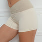 Women's Contrast V-Cut Tiny Waist Gym Shorts