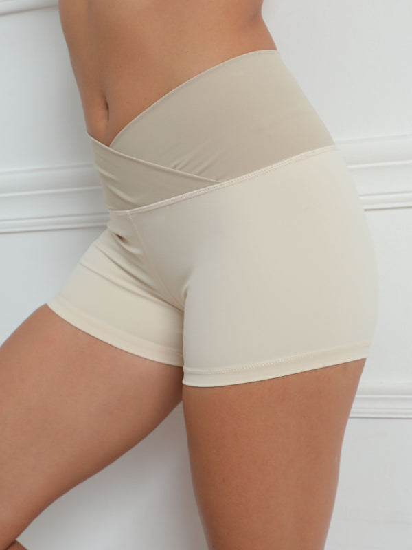 Women's Contrast V-Cut Tiny Waist Gym Shorts