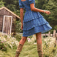 Country Western Floral Smocked Off The Shoulder Dress