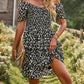 Country Western Floral Smocked Off The Shoulder Dress