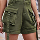 Utility Denim Casual Large Pocket Shorts