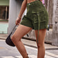 Utility Denim Casual Large Pocket Shorts