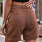 Utility Denim Casual Large Pocket Shorts