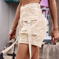 Utility Denim Casual Large Pocket Shorts