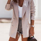 Trendy Long Sleeved Double Breasted Collar Jacket