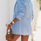Trendy Long Sleeved Double Breasted Collar Jacket
