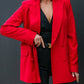 Trendy Long Sleeved Double Breasted Collar Jacket