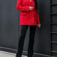 Trendy Long Sleeved Double Breasted Collar Jacket