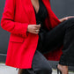 Trendy Long Sleeved Double Breasted Collar Jacket