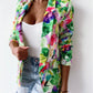 Fashion Spring Floral Casual Suit Jacket