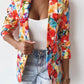 Fashion Spring Floral Casual Suit Jacket