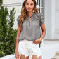 Bohemian Ruffle Sleeves Solid Color Top