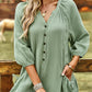 Boho Solid Color Casual Linen Oversized Pockets Romper