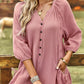 Boho Solid Color Casual Linen Oversized Pockets Romper