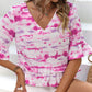 Tie Die Trumpet Sleeve Babydoll Top