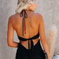 U-Neck Halter Backless Wide Leg Jumpsuit