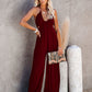 U-Neck Halter Backless Wide Leg Jumpsuit