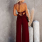 U-Neck Halter Backless Wide Leg Jumpsuit