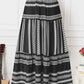 Bohemian Ethnic Stripe Printed Maxi Skirt
