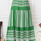 Bohemian Ethnic Stripe Printed Maxi Skirt
