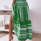 Bohemian Ethnic Stripe Printed Maxi Skirt