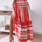 Bohemian Ethnic Stripe Printed Maxi Skirt