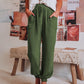 Solid Color Cotton Linen Drawstring Waist Casual Pants