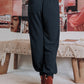 Solid Color Cotton Linen Drawstring Waist Casual Pants