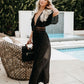 Women's Solid Color Embroidered Lace Maxi Beach Cover-Up Dress