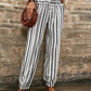 Boho Striped Print High Waist Lounge Pants