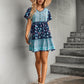 Bohemian Flower Pattern Loose Short Sleeve Dress