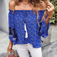 Bohemian Off the Shoulder Floral Print Shirt