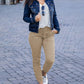 Slim Pocket Cropped Cargo Leisure Pants