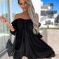 Flirtatious Bow Off The Shoulder Mini Dress