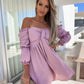 Flirtatious Bow Off The Shoulder Mini Dress