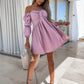 Flirtatious Bow Off The Shoulder Mini Dress