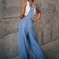Bohemian Loose Extreme Wide Leg Denim Overalls