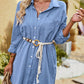 Collared Long Sleeved Button up Top or Shirt Dress