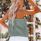 Linen Pleated Button Camisole Top