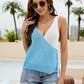 Colorblock Boho Open Knit Wrap Top