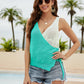Colorblock Boho Open Knit Wrap Top