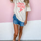 Girl Gang Distressed Round Neck Graphic T-Shirt