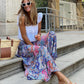 Boho and Paisley Floral Print Maxi Skirt