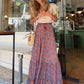 Boho and Paisley Floral Print Maxi Skirt