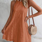 Isabella Boho Solid Color Eyelet Lace Sleeveless Dress