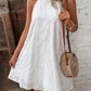 Isabella Boho Solid Color Eyelet Lace Sleeveless Dress