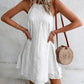 Isabella Boho Solid Color Eyelet Lace Sleeveless Dress